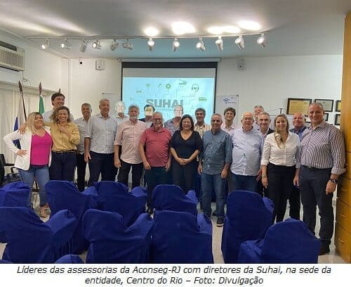 ACONSEG-RJ recebe diretoria da Suhai em sua sede, no Rio de Janeiro